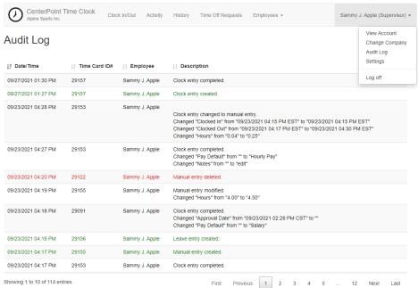 CenterPoint Time Clock - Using CenterPoint Time Clock for Employees