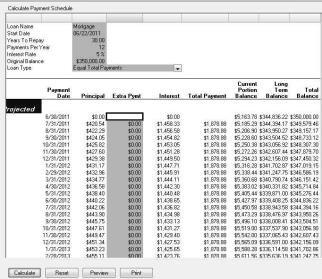 centerpoint accounting amortization schedule unamortization