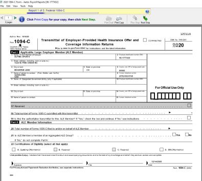 Centerpoint Payroll Affordable Care Act Aca Forms Prepare And Print And Or Efile Centerpoint Payroll Affordable Care Act Aca Forms Prepare And Print And Or Efile