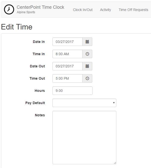 CenterPoint Payroll® - Uso de CenterPoint Time Clock para empleados