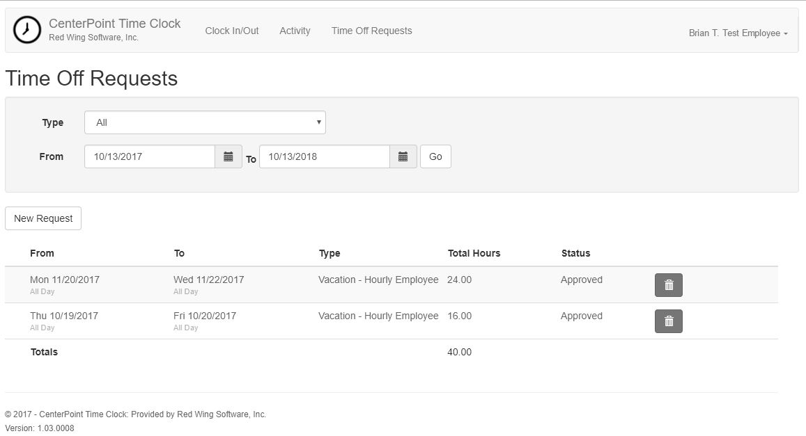 CenterPoint Payroll® - Uso de CenterPoint Time Clock para empleados