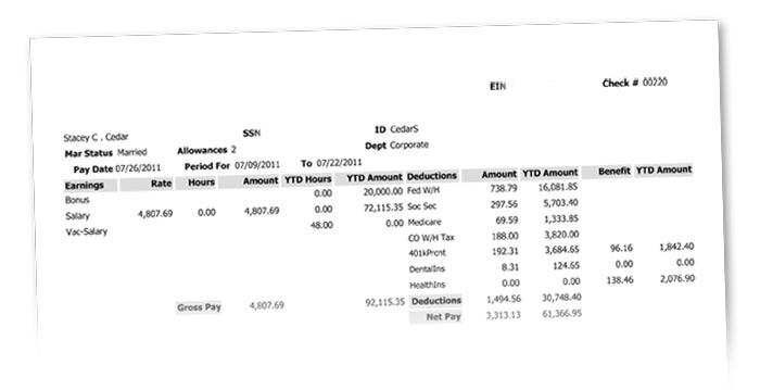 Pay Stub Sample – CenterPoint Payroll Software.