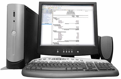 Computer with accounting software