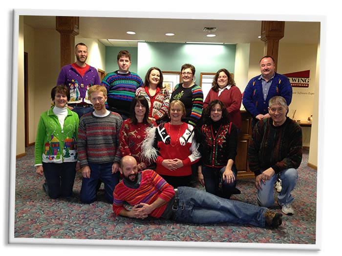 Red Wing Software first annual ugly sweater contest 