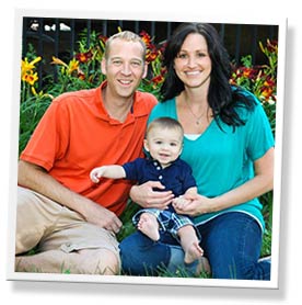 Chad Glover, his wife Rachel and their son Brik
