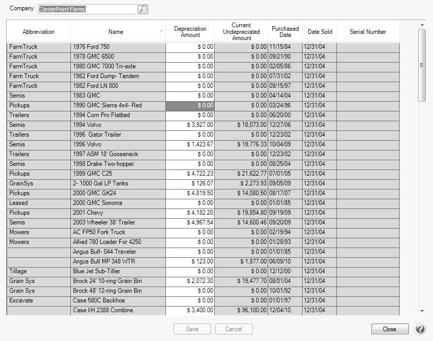 CenterPoint Fund Accounting Depreciation of Fixed Assets