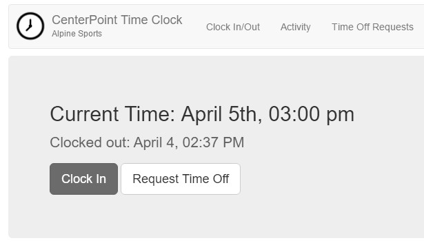 CenterPoint Payroll® - Uso de CenterPoint Time Clock para empleados